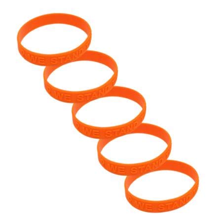 5 Pack Gun Violence Awareness Embossed Silicone Wristbands - Support Cause, Wearable Protest Bracelets for Fundraisers & Awareness Events