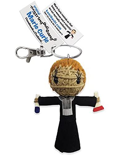 Marie Curie Original String Doll Gang Keychain Toy - Cute Collectible Gift for Science Lovers, Teachers & Students - Perfect for Backpacks, Keychains & School Supplies