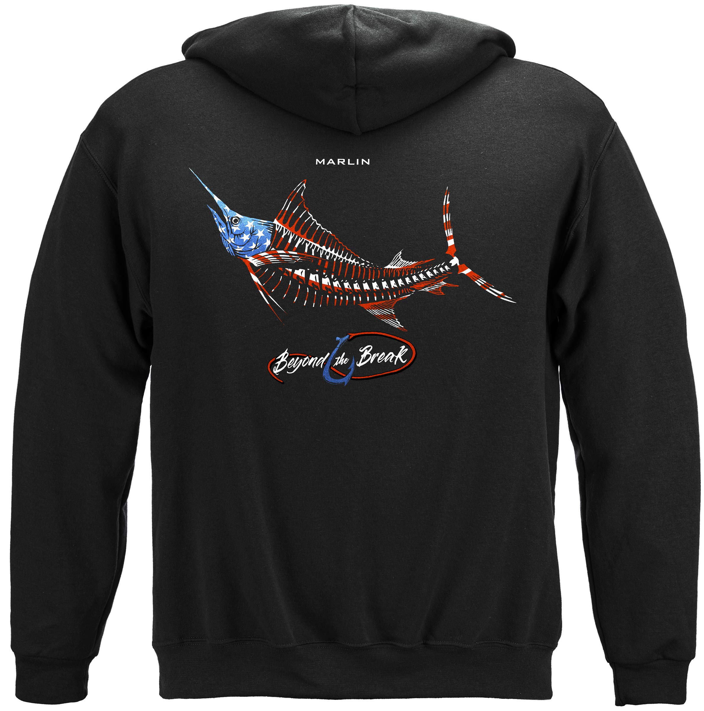 Erazor Bits Patriotic Fish Hoodies - Fishing Themed Cotton Jackets for Outdoor Adventures & Casual Wear