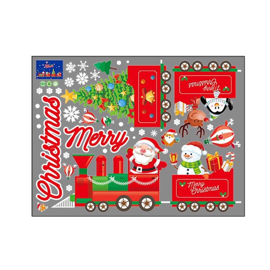 Celendi Christmas Santa Snowman Sticker Set - Festive Holiday Home Decor, Cartoon Window & Wall Decals for Dining Room, Party & Gift Giving - Perfect for Holiday Decorations, DIY Crafts & Seasonal Celebrations