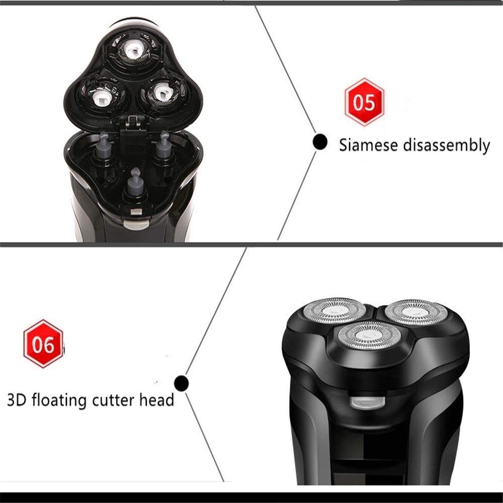 Best Rechargeable Electric Razor for Men - 3D Floating Blades, Wet/Dry Shaving, Intelligent Beard Trimmer | Perfect for Travel, Home & Gym Use
