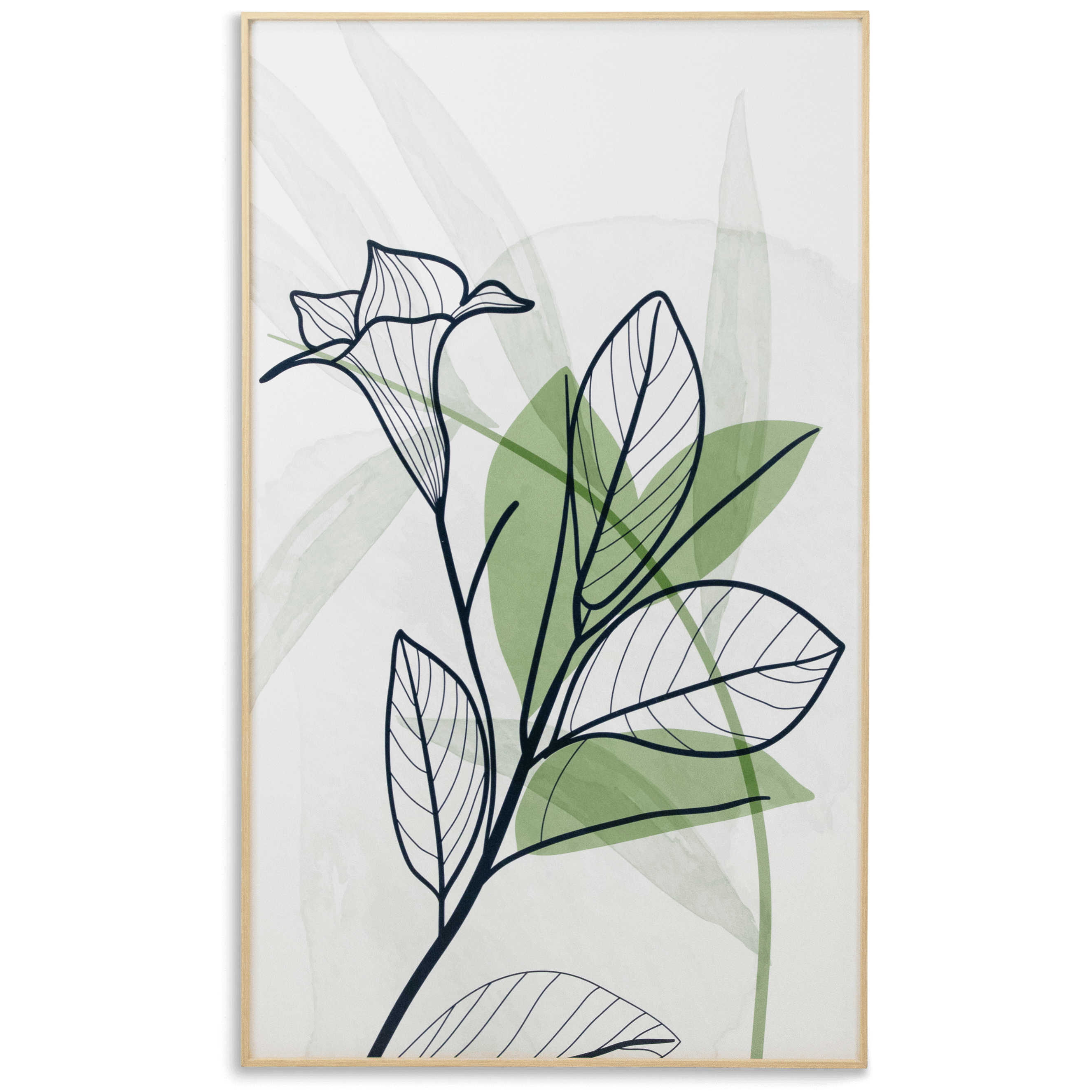 60x100cm UV Protected Outdoor Wall Art with Beech Aluminum Frame - Nature Inspired Landscape Canvas Print for Patio, Garden & Home Decor