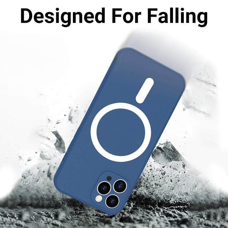 Magnetic iPhone 12 Liquid Silicone Magsafe Case - Slim Protective Cover with Strong Magnets for Secure Attachment - Perfect for Daily Use, Travel & Wireless Charging