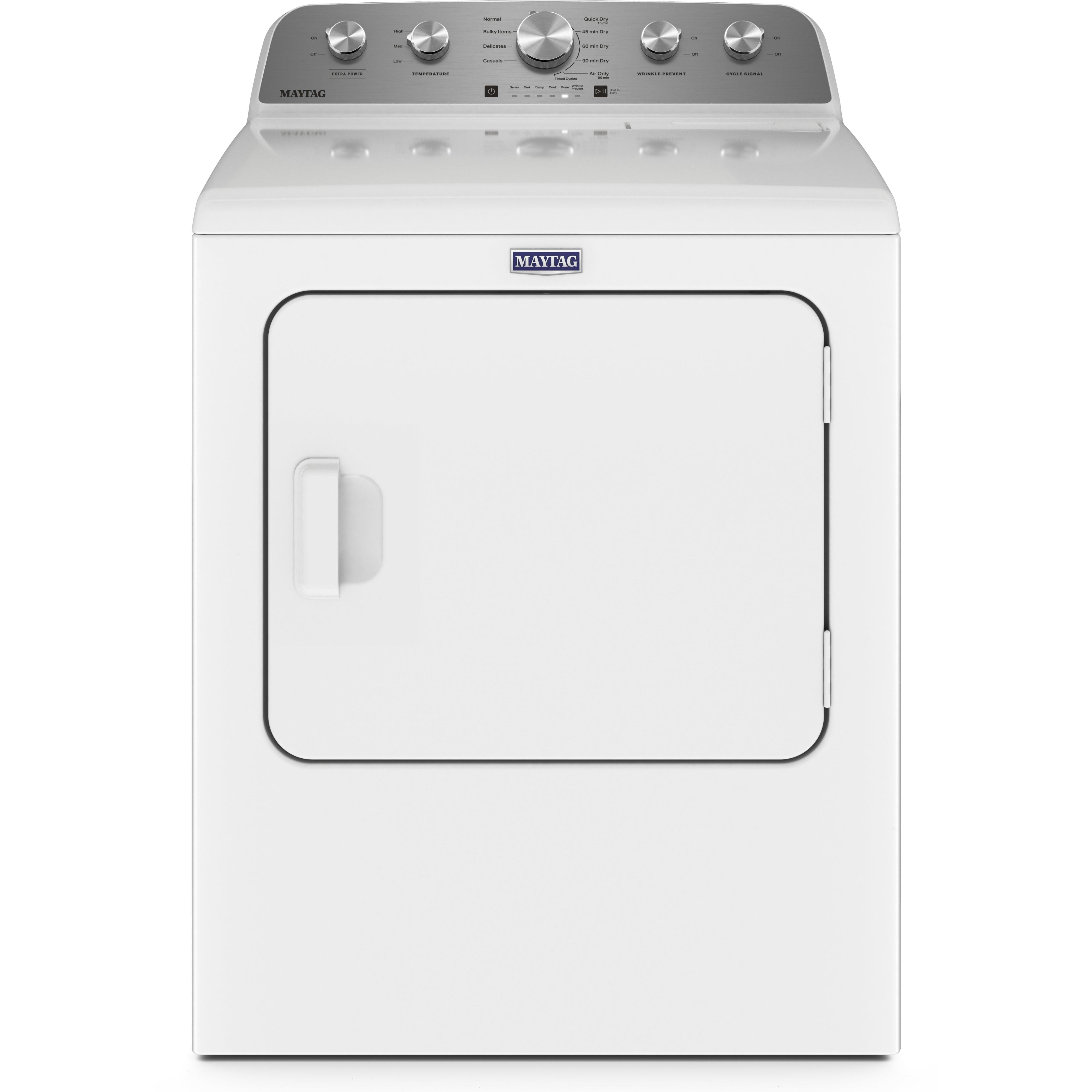 Maytag 7.0 Cu. Ft. Gas Dryer with Moisture Sensor MGD5030MW - Perfect for Large Laundry Loads & Energy-Efficient Drying at Home