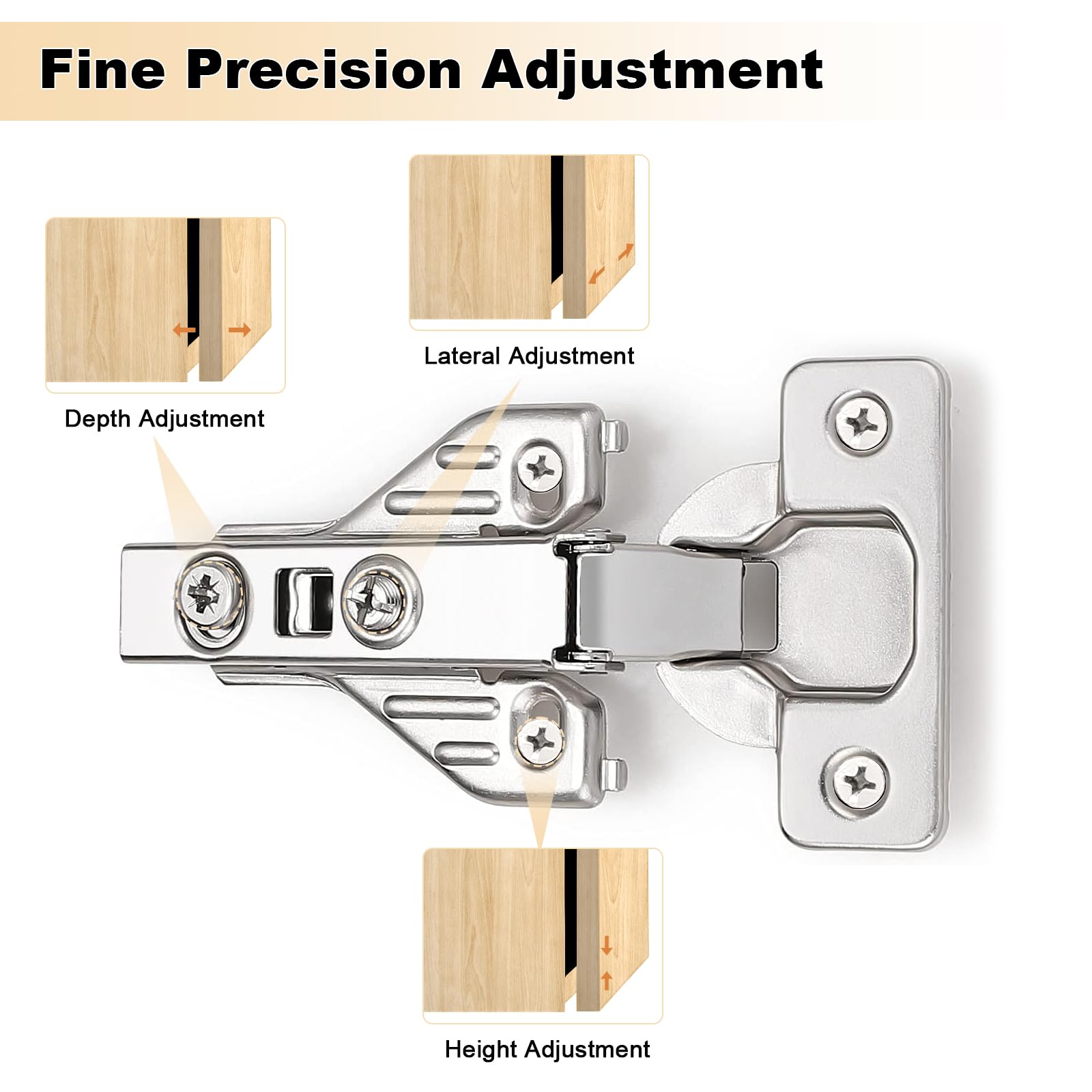 Probrico Full Overlay Soft Close Cabinet Hinges - Nickel Plated Face Frame Mounting Hinges with Concealed Screws (105° Opening, 30 Pairs) - Perfect for Kitchen Cabinets, Wardrobes & Furniture Installation