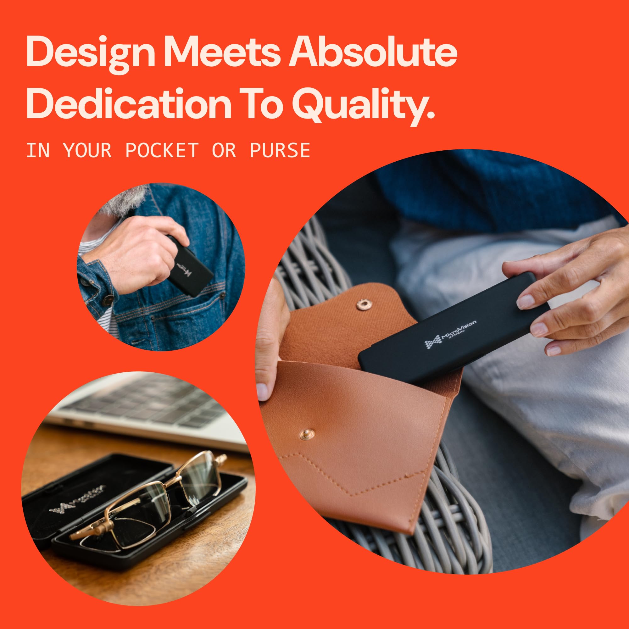 Stylish Flat Folding Reading Glasses with Compact Case - Slim Foldable Frame for Women & Men | Perfect for Travel, Reading & Everyday Use