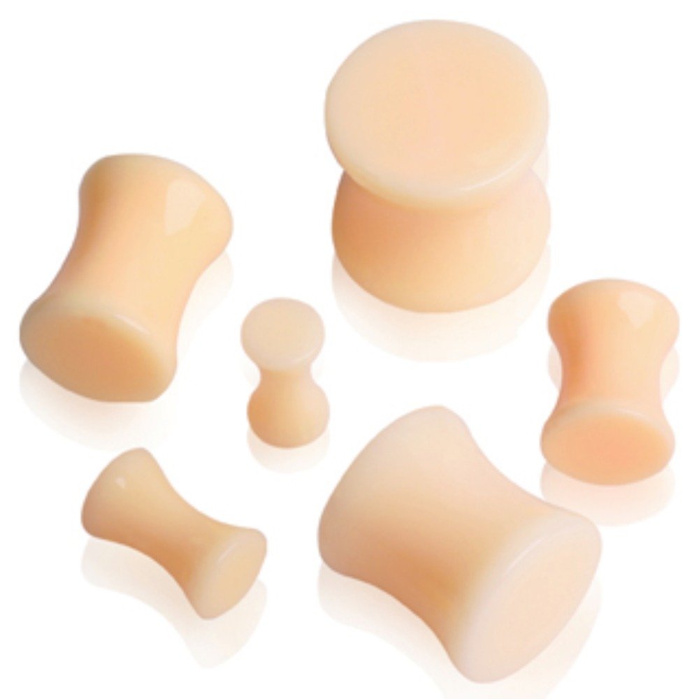 WildKlass UV Coated Acrylic Flesh Tone Saddle Plug - Comfortable Jewelry for Daily Wear