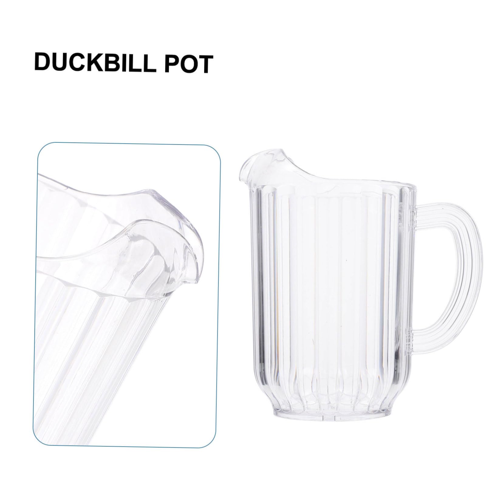 Premium Glass Pitcher with Acrylic Handle - 64oz Iced Tea Jug for Coffee, Lemonade, Beer & Beverages - Perfect for Restaurants, Parties & Home Use - Transparent Pitcher for Tea, Terrarium & Water Container