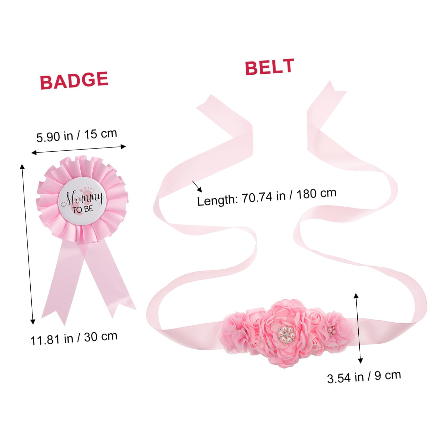 CATIEBYE Gender Reveal Party Sash Set - 3pcs Mommy & Daddy Corsage Badges for Baby Shower, Gender Announcement Celebration - Perfect for Gender Reveal Photos & Special Occasions