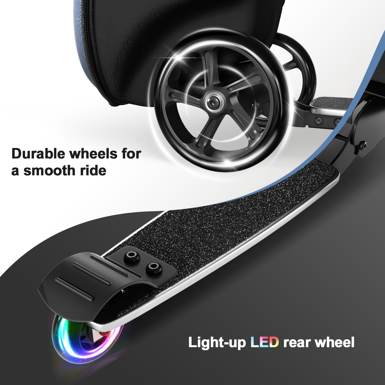 2-in-1 Kids Scooter Suitcase with LED Wheels - Ride-On Luggage for Travel, Shopping & Outdoor Adventures | Perfect for Airports, Malls & Family Vacations