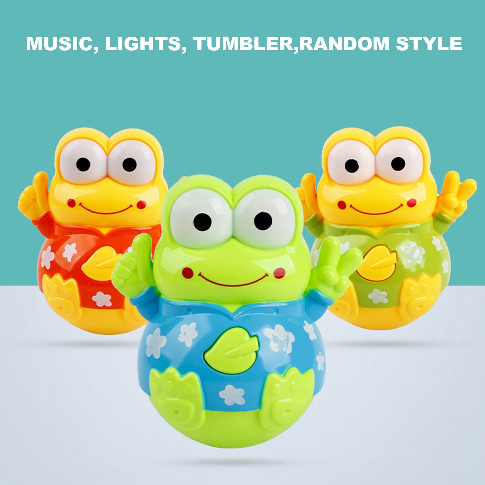 Quaeetyu Wobble Frog Toy - Fun Balancing Action Toy for Kids | Interactive Wobbling Figure for Playtime & Learning | Cute Frog-Shaped Balance Game for Toddlers & Preschoolers | Perfect for Indoor Play, Birthday Gifts & Sensory Development