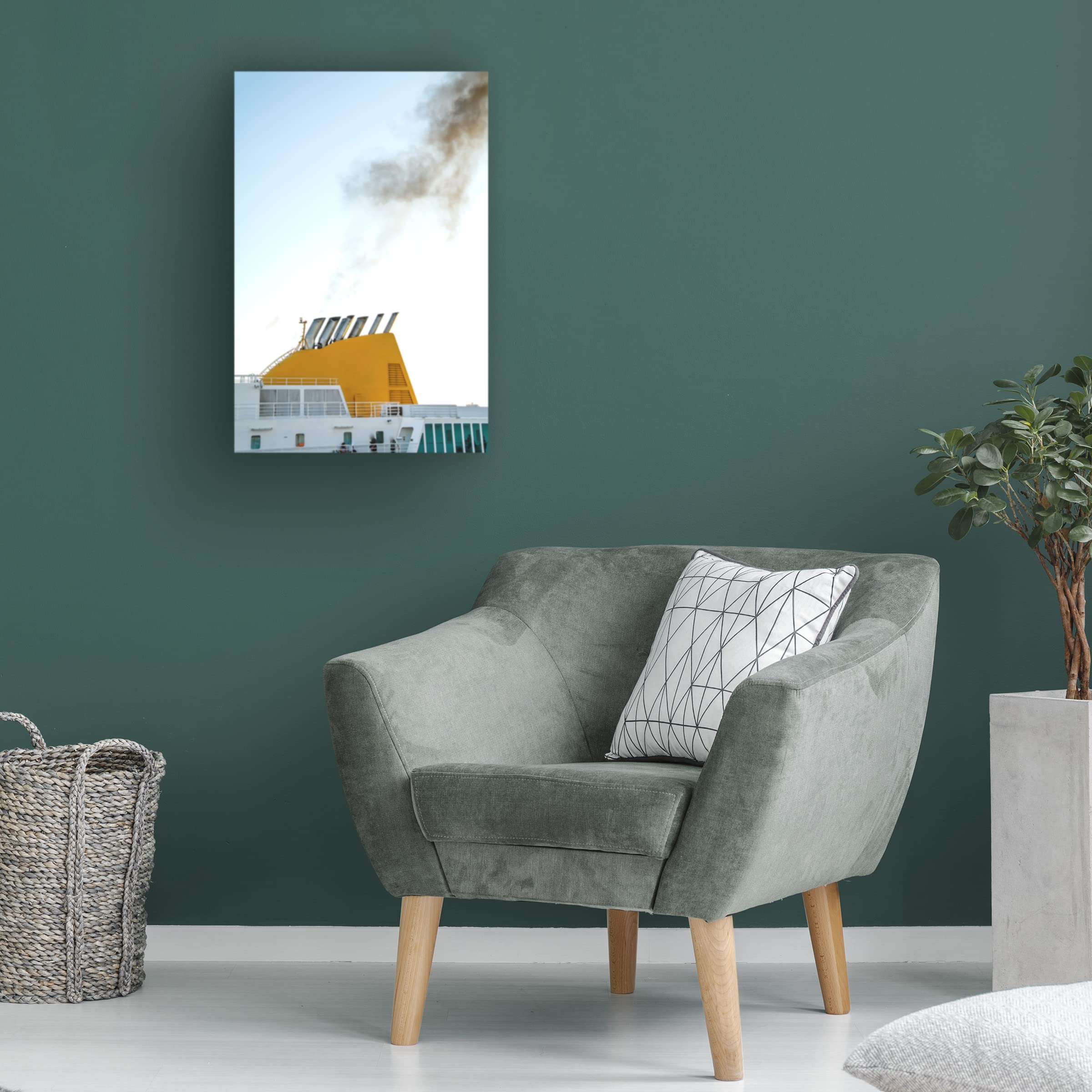 Ben Heine 'Cruise Ship' Canvas Wall Art - Handmade Nautical Decor for Living Room, Bedroom & Office - Premium Trademark Fine Art Collection