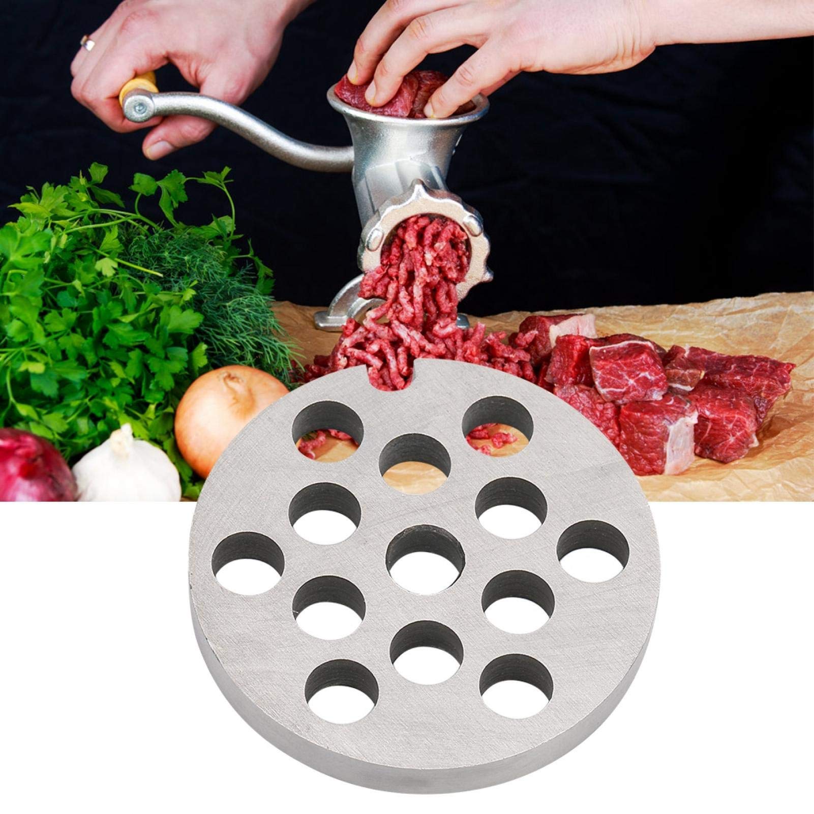 Premium Stainless Steel Meat Grinder Blades & Plates - 8mm Heavy Duty Mincer Blades for Meat, Fruits, Vegetables - Perfect for Home Kitchens, Butcher Shops & Food Processing