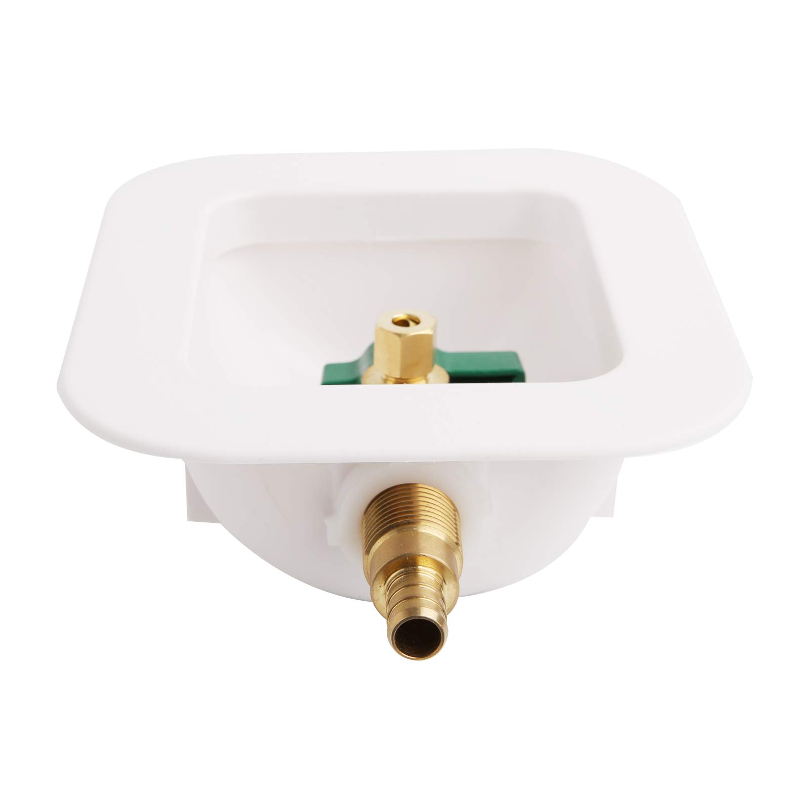 Solimeta Ice Maker Outlet Box - PEX Connection with 1/4-Turn Ball Valve - No Water Hammer Arrestor - Perfect for Refrigerator & Under Sink Ice Maker Installations