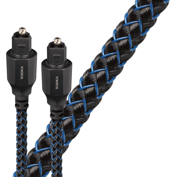 AudioQuest Vodka Digital Optical Audio Cable - Premium TOSLINK Fiber Optic Cable for Home Theater, Sound Bar & Gaming Systems - Crystal Clear Audio Transmission for Movies, Music & PS5/Xbox