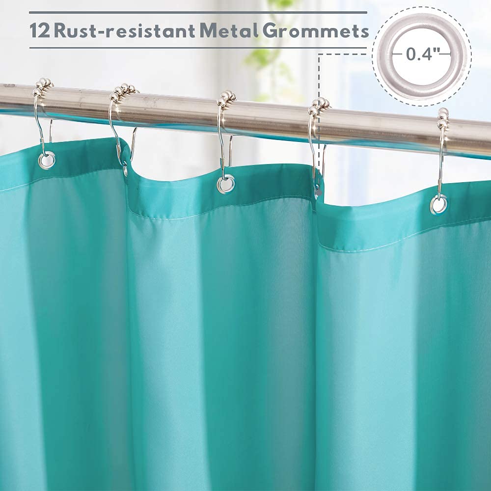 KGORGE Omber Shower Curtain with Leaves & Plants Design - Waterproof Bathroom Decor for Modern & Boho Style Homes | Perfect for Master Bath, Guest Bath & Dorm Rooms