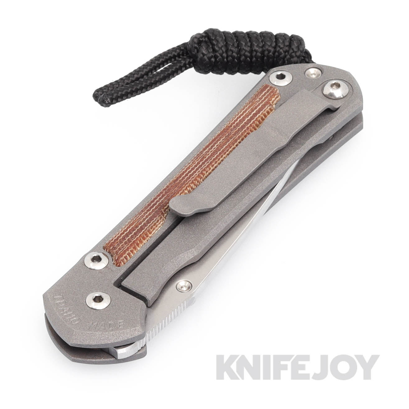 Chris Reeve Knives Small Sebenza 31 LH - Natural Canvas Micarta Inlay Drop Point Folding Knife | EDC, Outdoor, Camping & Survival Gear