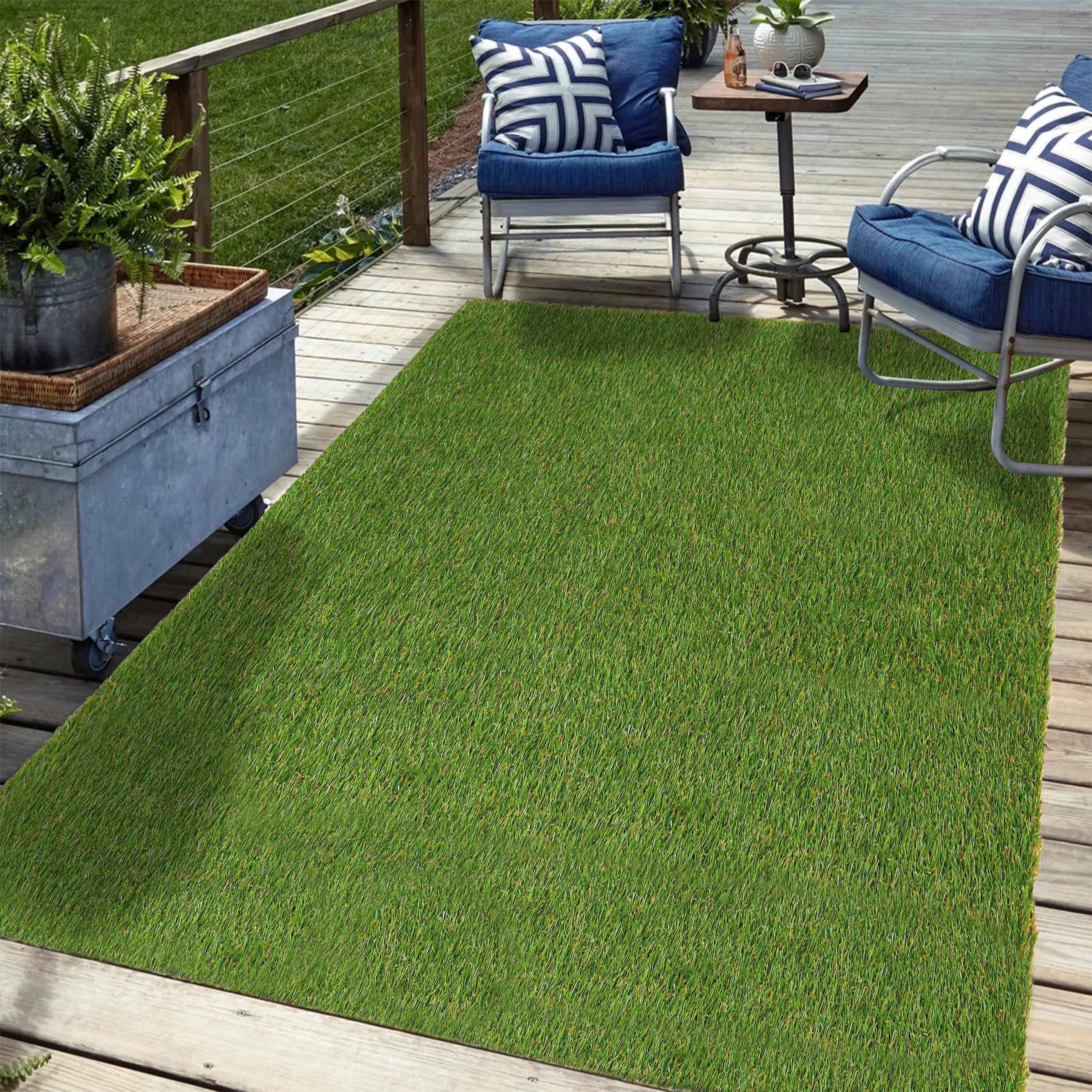 Premium Artificial Grass Rug - Indoor/Outdoor Synthetic Turf Carpet for Patio, Balcony, Playroom & Home Decor - Eco-Friendly & Low Maintenance
