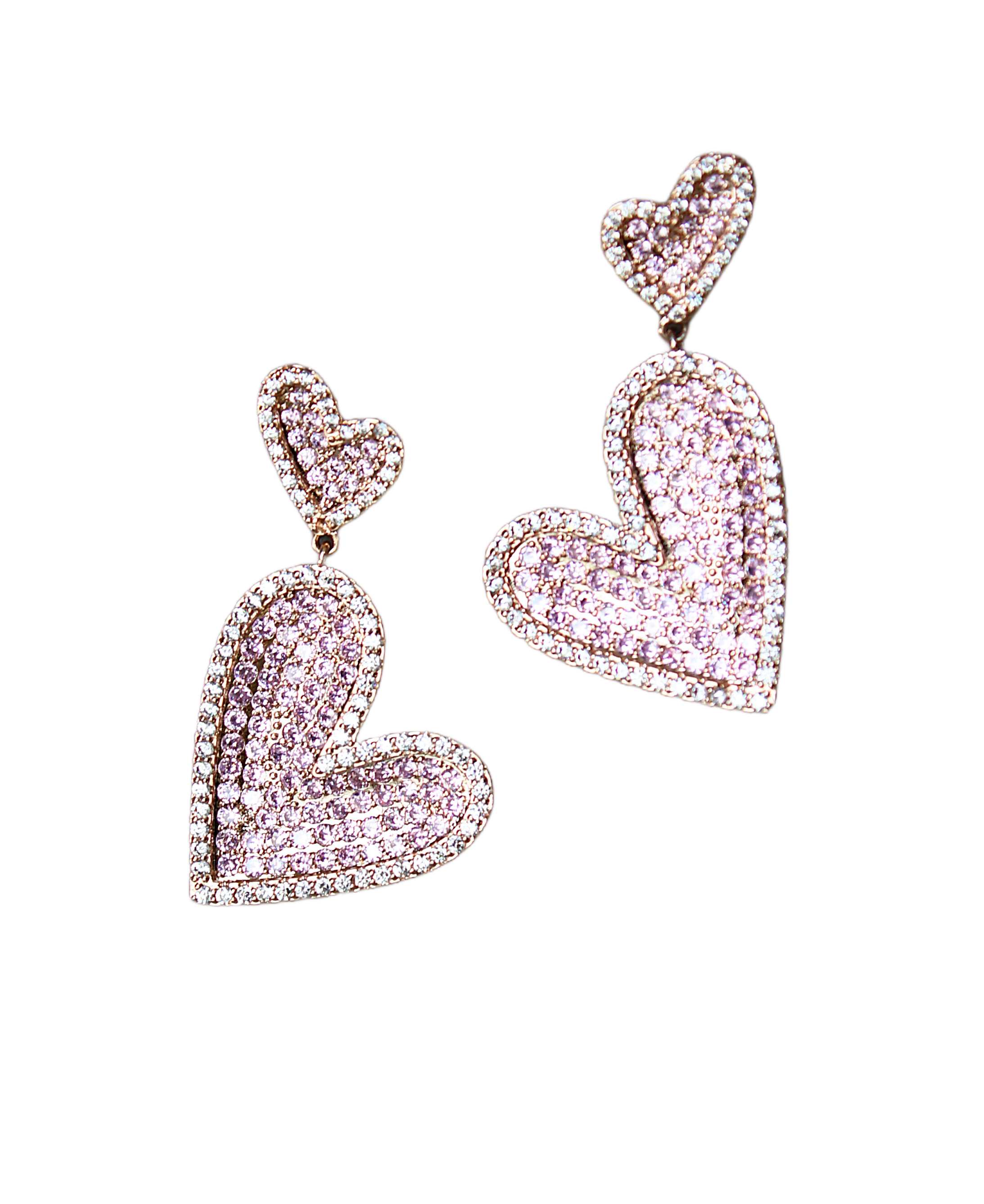 Hearts of Love Statement Heart Earrings for Women - Romantic Valentine's Day Gift, Anniversary Jewelry, Date Night Accessories