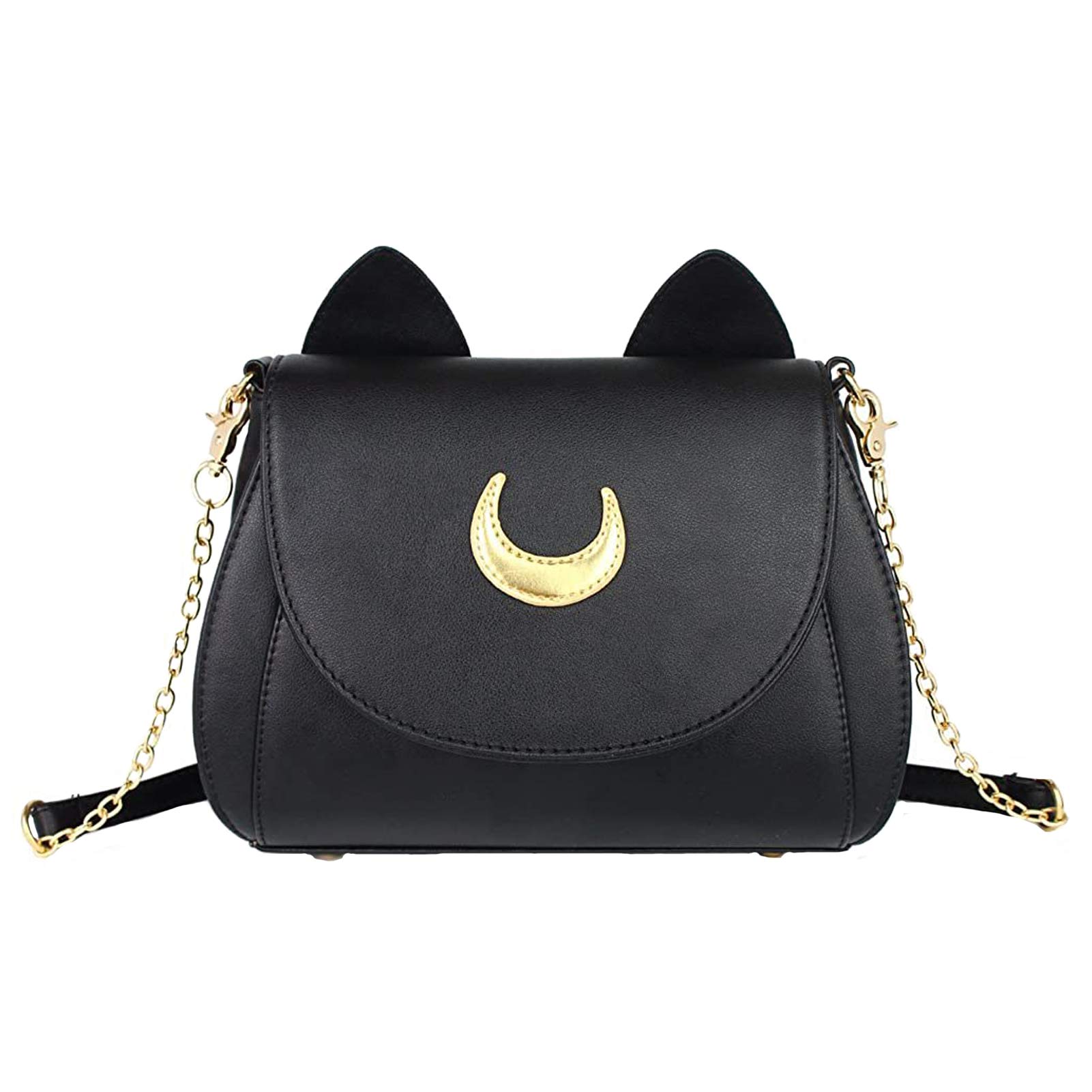 Luna Cat Purse for Women - PU Leather Cosplay Messenger Bag Inspired by Sailor Moon - Perfect for Anime Conventions, Halloween Costumes & Daily Use