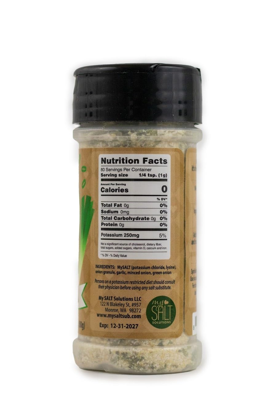 MySALT Onion Flavored Salt Substitute - Sodium-Free, Low Sodium Seasoning with Natural Onion Flavor | Perfect for Cooking, Baking & Healthy Meal Prep