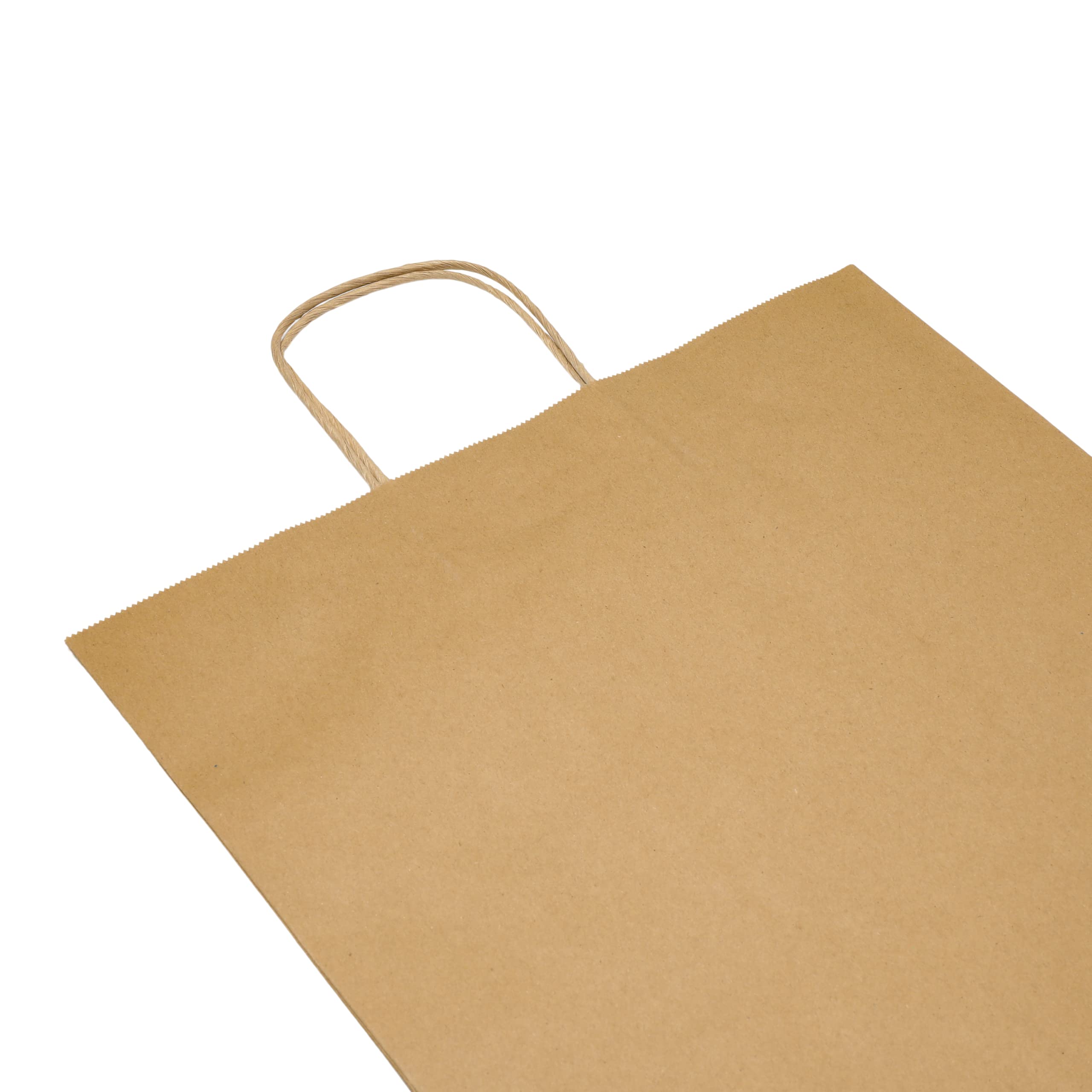 Eco-Friendly 13x9.75x13 Inch Kraft Paper Tote Bags with Handles - Pack of 250 Recyclable Brown Gift & Food Service Bags for Grocery Shopping, Takeout, Retail Packaging & Party Favors