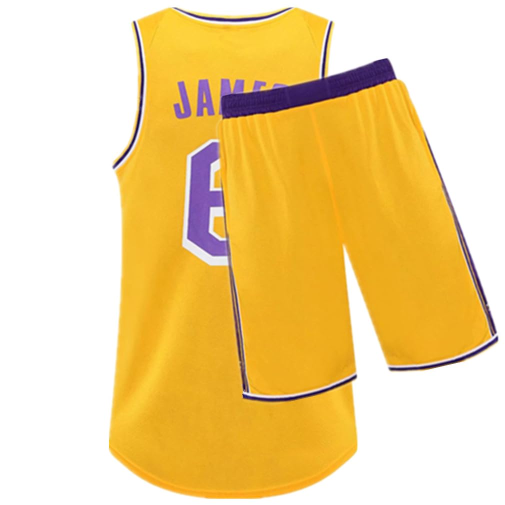 HUAXUES Kids Basketball Jersey & Shorts Set - Home & Away Youth Sports Uniform for Boys & Girls - Perfect for Games, Practice & Fan Gifts