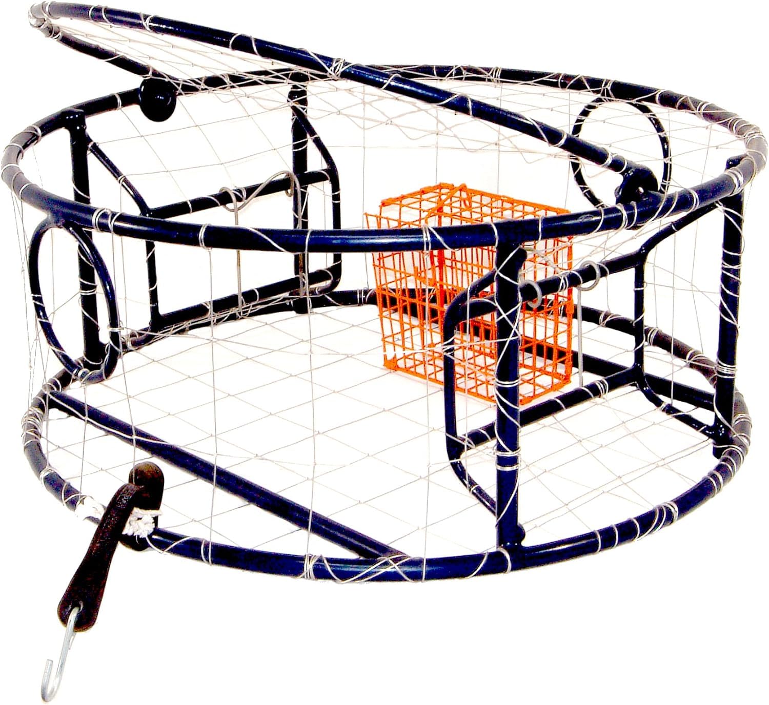 Protoco Tunnel Crab Pot - Stainless Steel Hand Wrapped Crab Trap for Saltwater & Freshwater Fishing - Perfect for Crabbing in Rivers, Lakes and Coastal Waters
