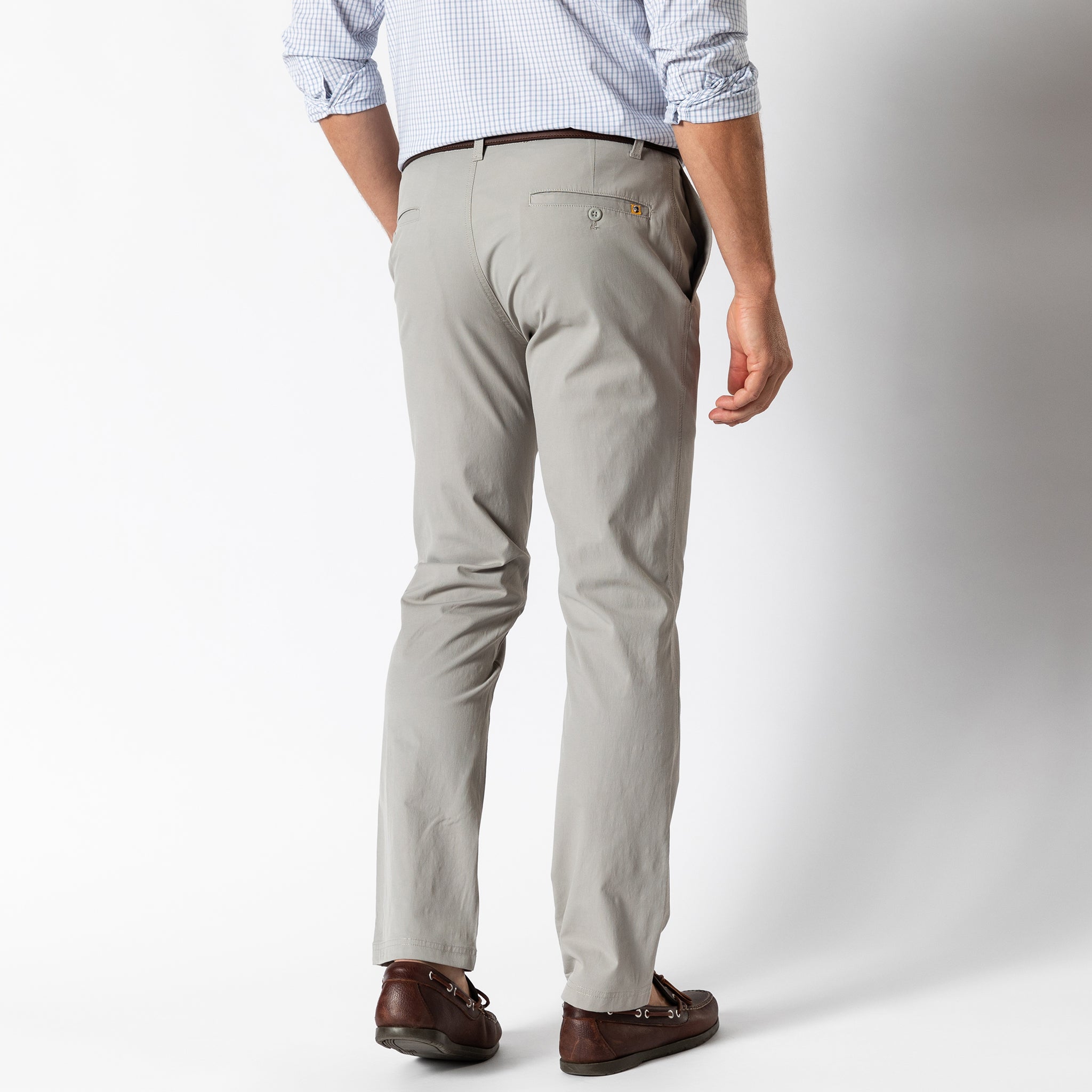 Harbor Performance Chino Pants for Men - Slim Fit Stretch Comfort - Limestone Gray | Casual Office Wear & Travel Outfits