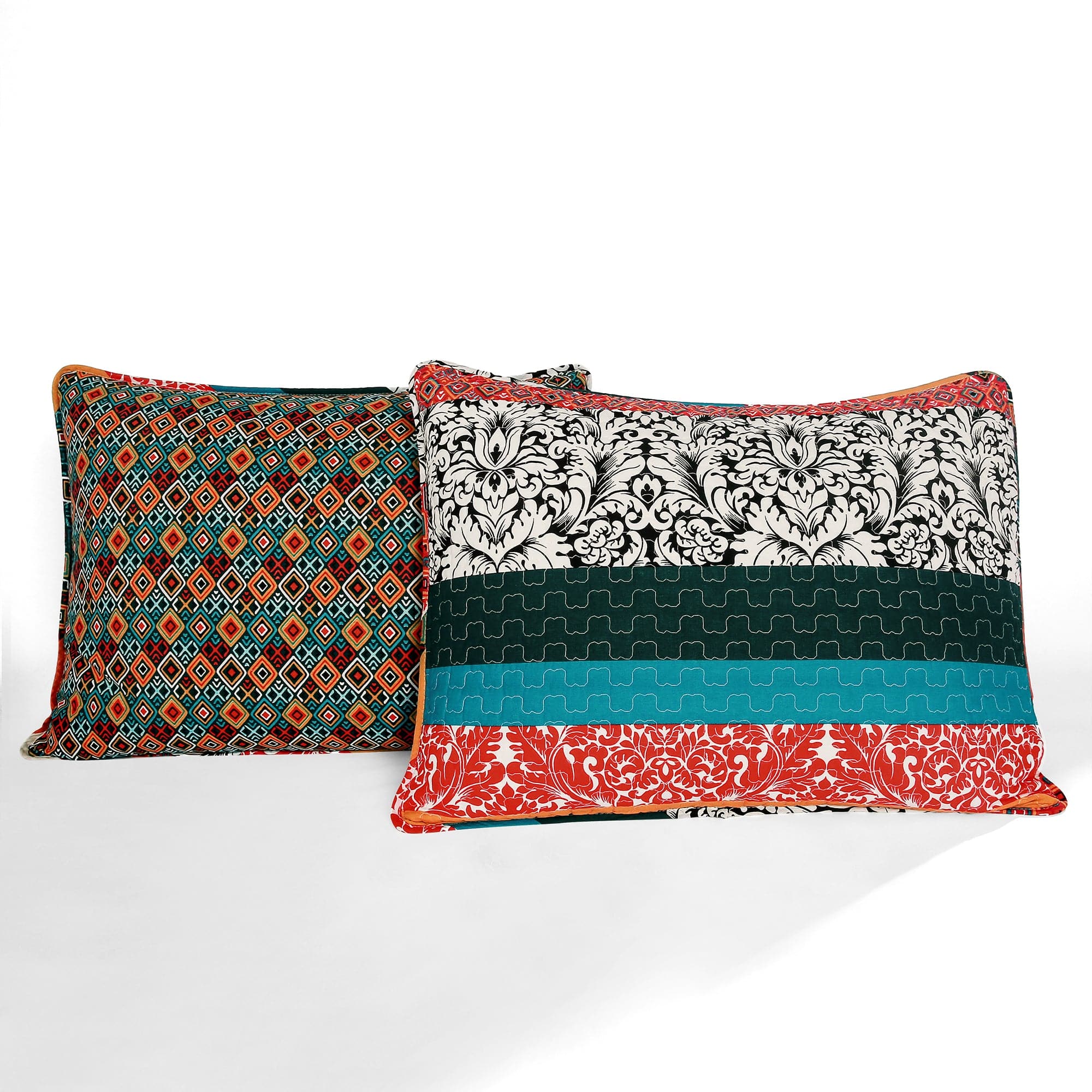 Boho Stripe 3-Piece Quilt Set - Queen Size, Soft Cotton Bedding for Bohemian Style Bedroom Decor | Perfect for Guest Rooms, Master Bedrooms & Cozy Home Styling
