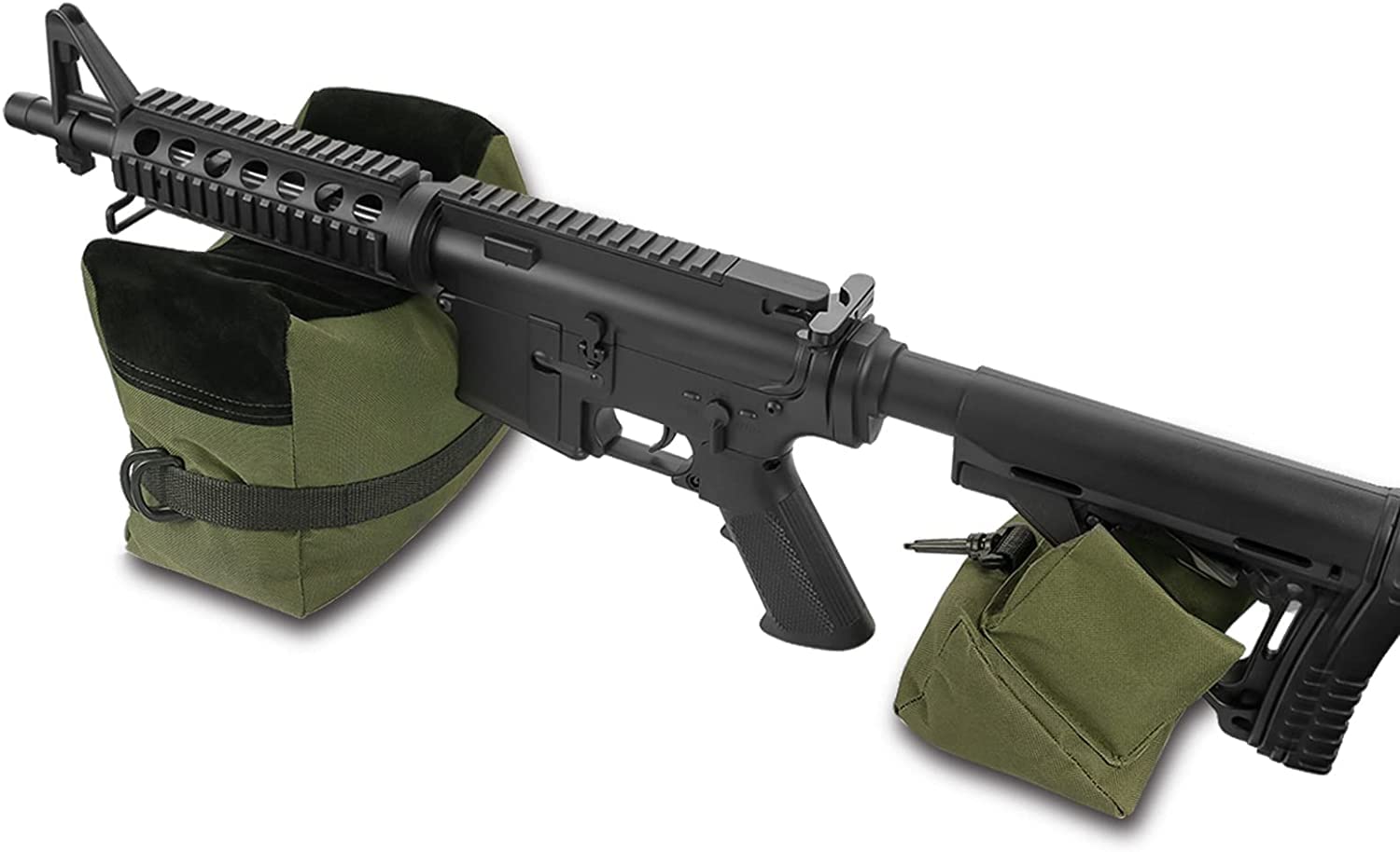 Feyachi Premium Shooting Rest Bags - Front & Rear Support Sandbag Stand for Rifle, Gun, Hunting & Target Practice - Unfilled (2pcs) - Ideal for Bench Rest Shooting, Hunting, and Outdoor Photography