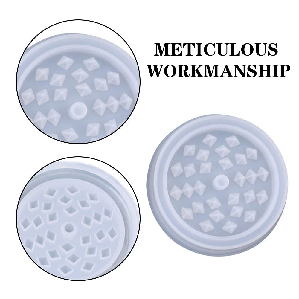 Premium Herb Grinder Silicone Mold - 4-Piece Resin Grinder Mold for DIY Crafts, Baking & Resin Art - Perfect for Making Acrylic Agate Crushers & Unique Gifts (Ideal for Home Crafting, Jewelry Making & Resin Projects)
