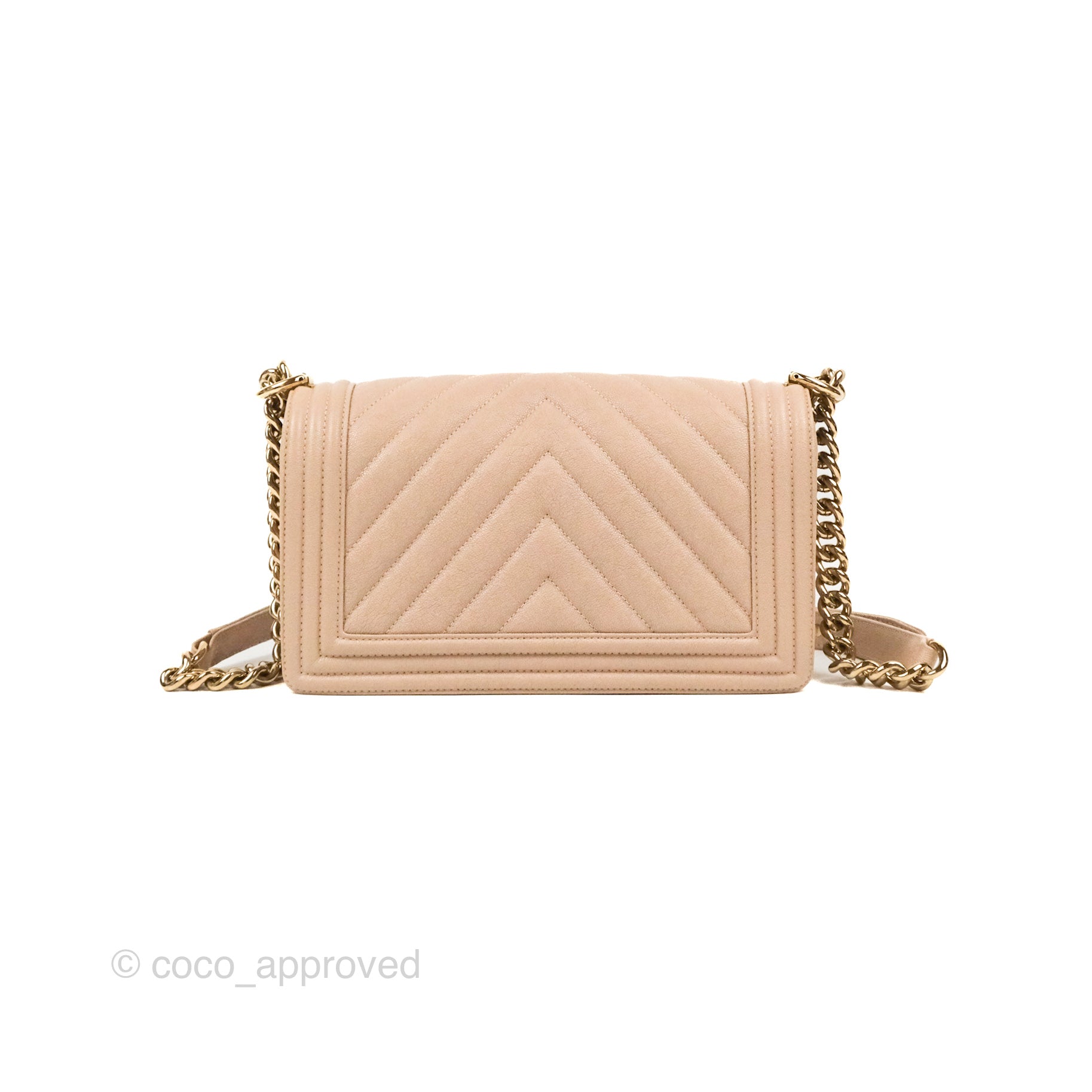 Chanel Chevron Medium Boy Bag in Nude Pink Caviar Leather with Gold Hardware - Perfect for Date Night & Special Occasions