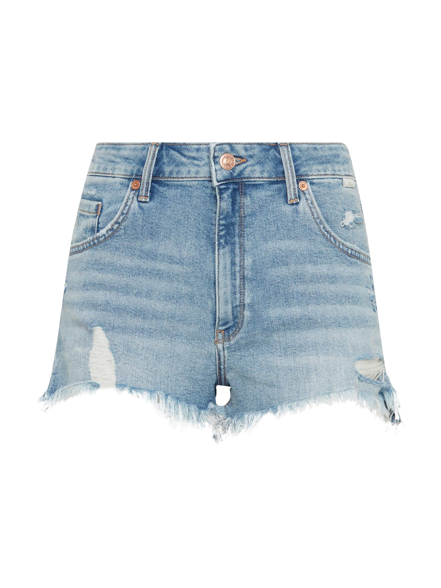 Mavi Rosie Women's High Rise Denim Shorts - Comfortable Boyfriend Style Jean Shorts for Summer | Perfect for Casual Outings, Beach Trips, and Weekend Wear