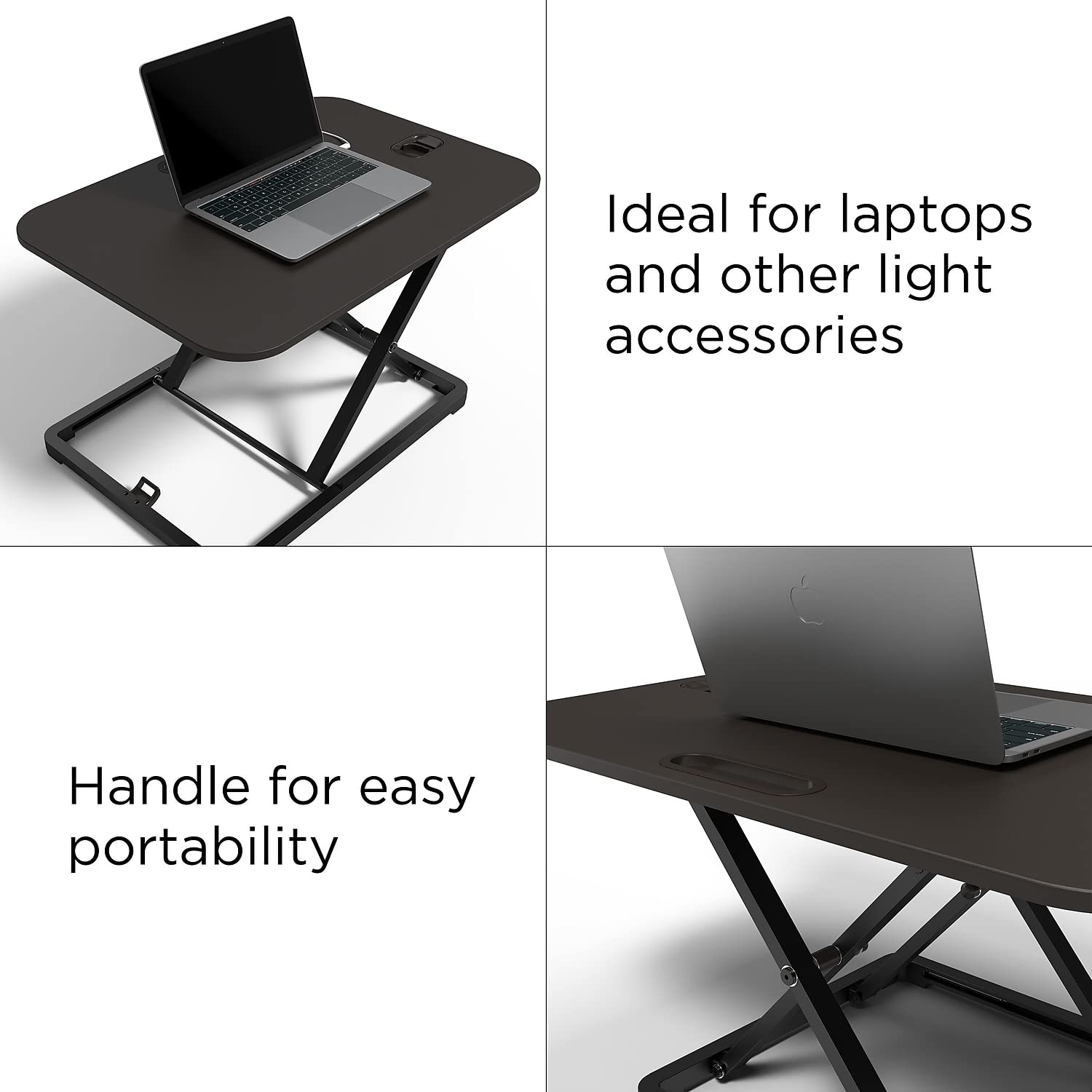 STAPLES 27W Portable Laptop Stand Riser with Adjustable Height, Ergonomic Design for Home & Office - Black (45516) | Perfect for Work, Study & Gaming to Improve Posture & Reduce Neck Strain