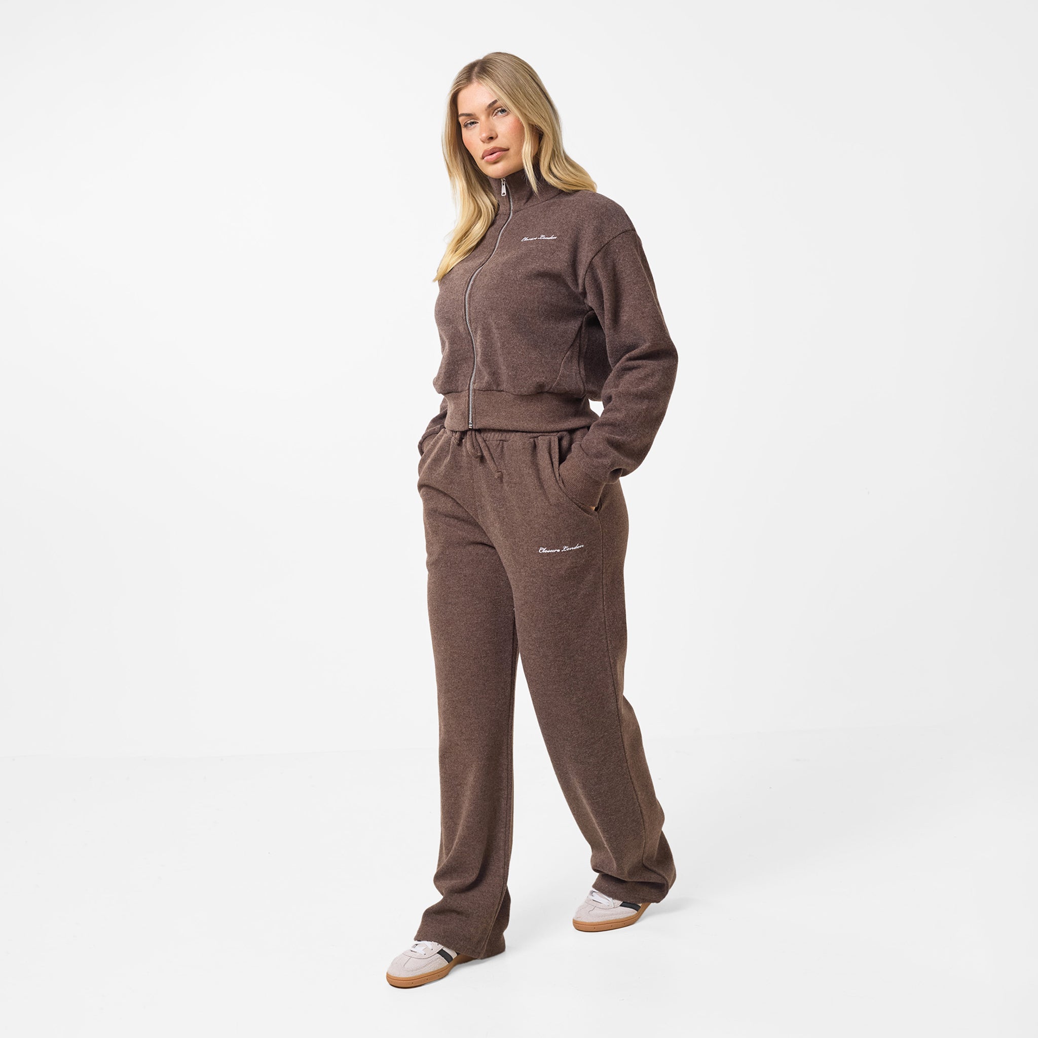 Soft Knit Wide Leg Pants for Women - Comfortable High Waisted Lounge Pants in Coffee Brown | Perfect for Yoga, Home Wear & Casual Outfits