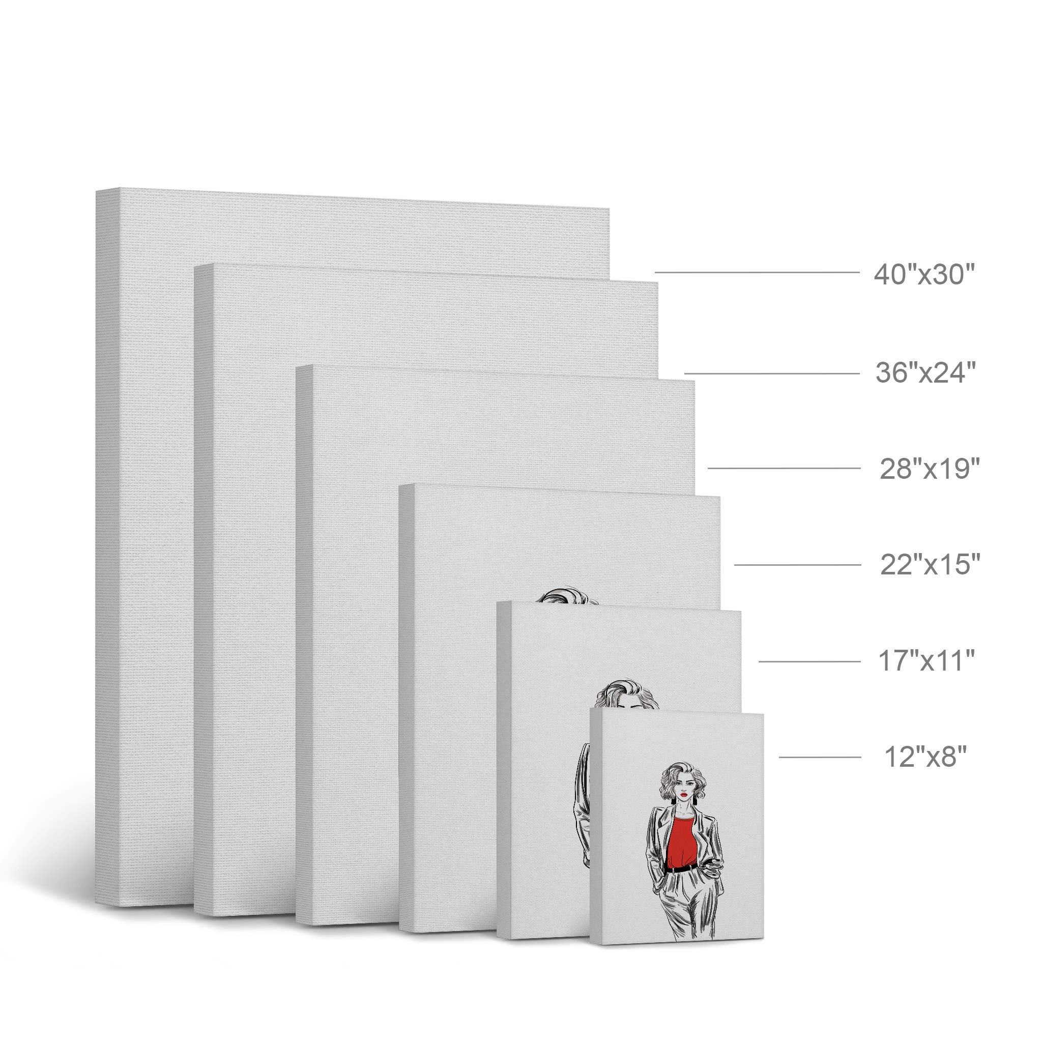 Modern Red Lips Sketch Canvas Print - Glam Fashion Wall Art for Women, Office, Bathroom, Teen Girls Room & Dorm Decor - Ready to Hang 40x30 - Perfect for Living Room, Bedroom & Home Décor