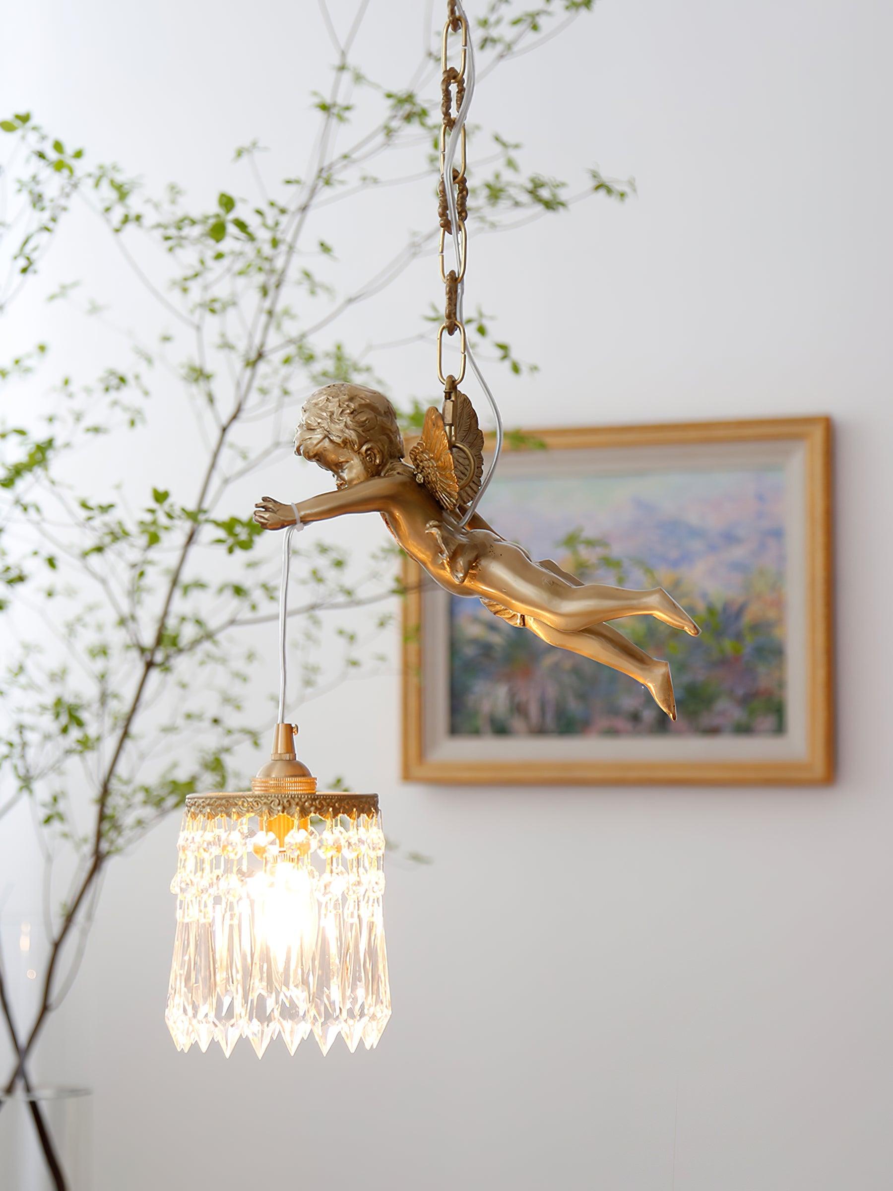 Angel Pendant Light - Elegant Ceiling Chandelier for Bedroom, Dining Room & Living Room Decor - Perfect for Home, Office & Wedding Venue Lighting