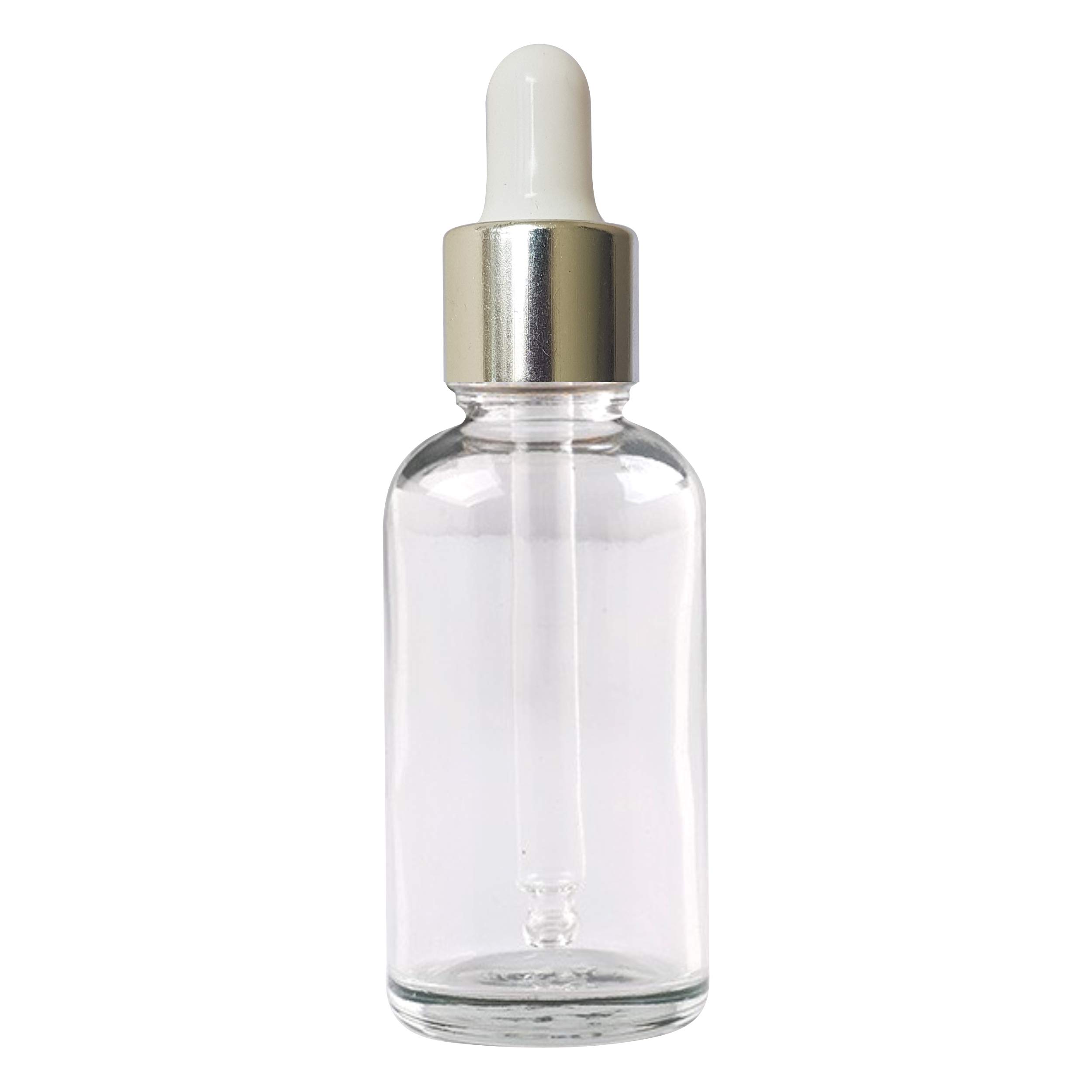 Zenvista Meditech 30ml Clear Glass Bottle with Glass Dropper & Plated Cap - Essential Oil Bottles, Perfume Containers, DIY Skincare (Pack of 3) - Perfect for Aromatherapy, Homemade Beauty Products & Fragrance Storage
