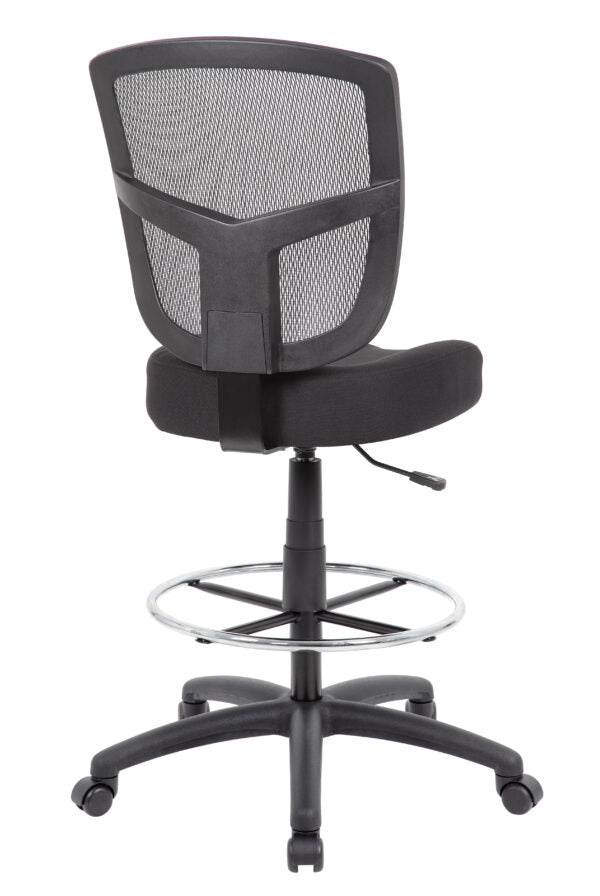 Boss Contract Mesh Drafting Stool B16021 - Adjustable Height Ergonomic Office Chair for Architects, Designers & Artists - Perfect for Drafting Tables, Studios & Home Offices