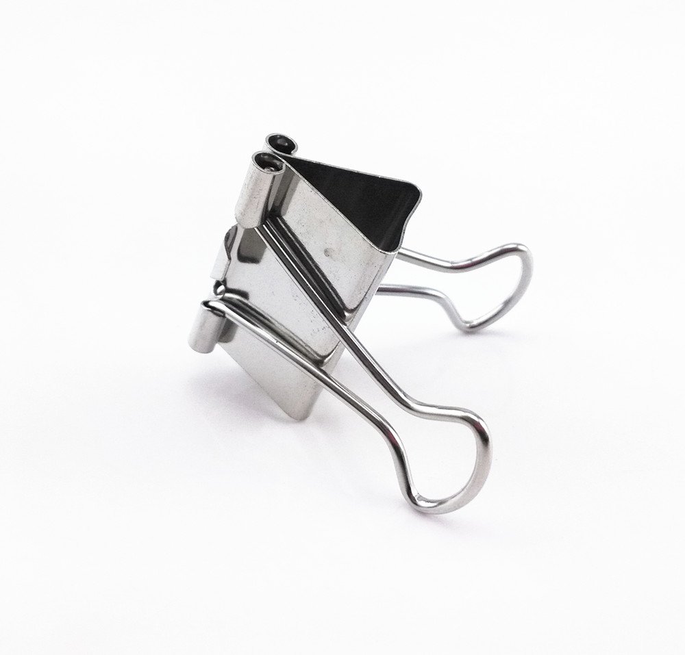 Yueton 48pcs Silver Metal Binder Clips - Heavy Duty Office Paper Clips for Organizing Documents, Files, and Folders - Perfect for Home, Office, and School Use