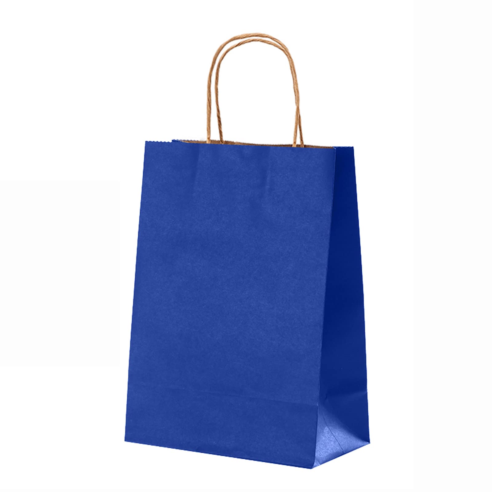 100 Pcs Kraft Paper Bags with Handles - 6x3x8 Inch Eco-Friendly Shopping Bags for Retail Stores, Restaurants, Takeout, Grocery, Bakery & Gift Wrapping | Perfect for Food Packaging, Party Favors & DIY Crafts