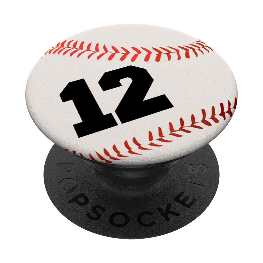 Baseball Softball Pop Grip #12 - Swappable Phone & Tablet Grip for Sports Enthusiasts, Perfect for Game Days & Outdoor Adventures