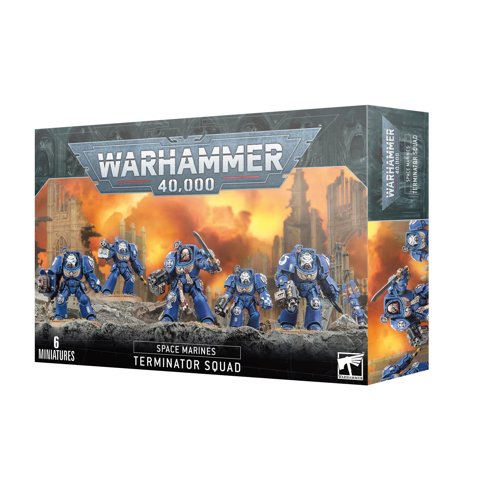 Games Workshop Warhammer 40,000 Space Marines Terminator Squad (2023 Edition) - Miniature Wargaming Tabletop Battle Set for Sci-Fi Strategy Game Enthusiasts