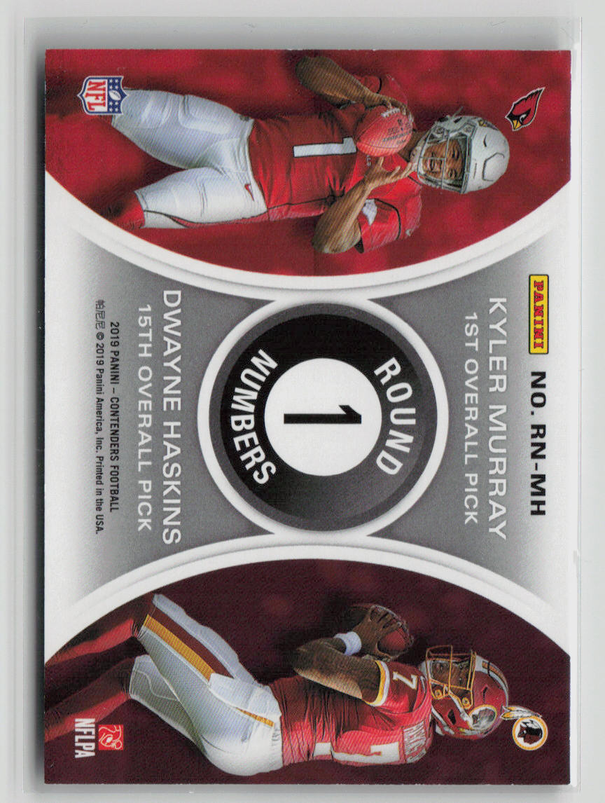 2019 Panini Contenders Football Rookie Cards - Kyler Murray & Dwayne Haskins Blue Parallel 01/25 #RN MH - NFL Collectibles for Trading, Display & Investment