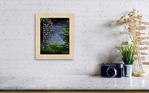 Child of the Universe Desiderata Poem by Max Ehrmann - Inspirational Night Sky Art Print 8x10 - Perfect for Nursery Decor, Home Wall Art & Thoughtful Gift Ideas