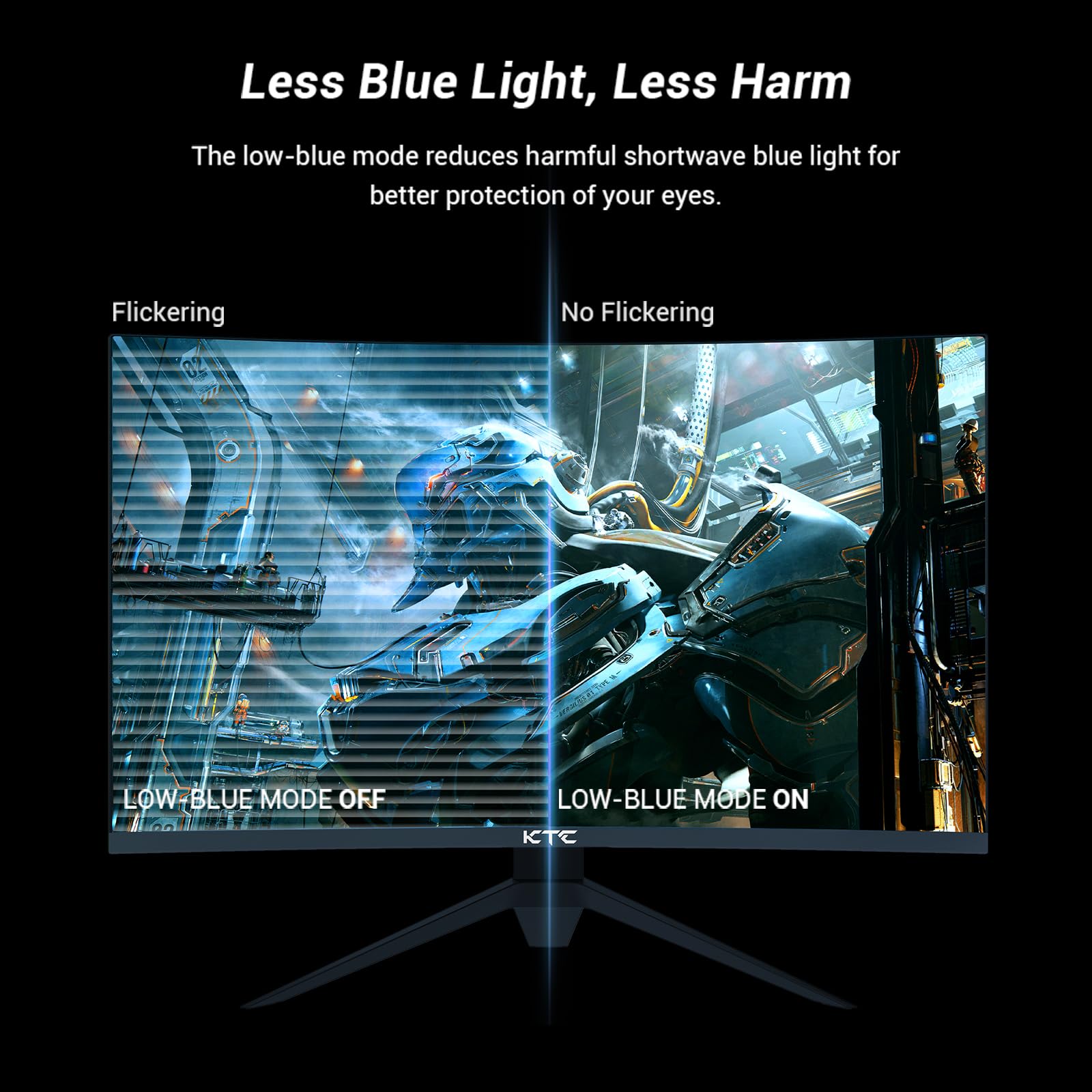 KTC Curvo 27-Inch Gaming Monitor - 180Hz, 2K QHD 2560x1440, 1ms VA 1500R Curved Screen, FreeSync & G-Sync Compatible, HDR, Eye Care, VESA Mount, DP 1.4, HDMI 2.0 - Perfect for Esports, FPS Gaming & Home Office Setup
