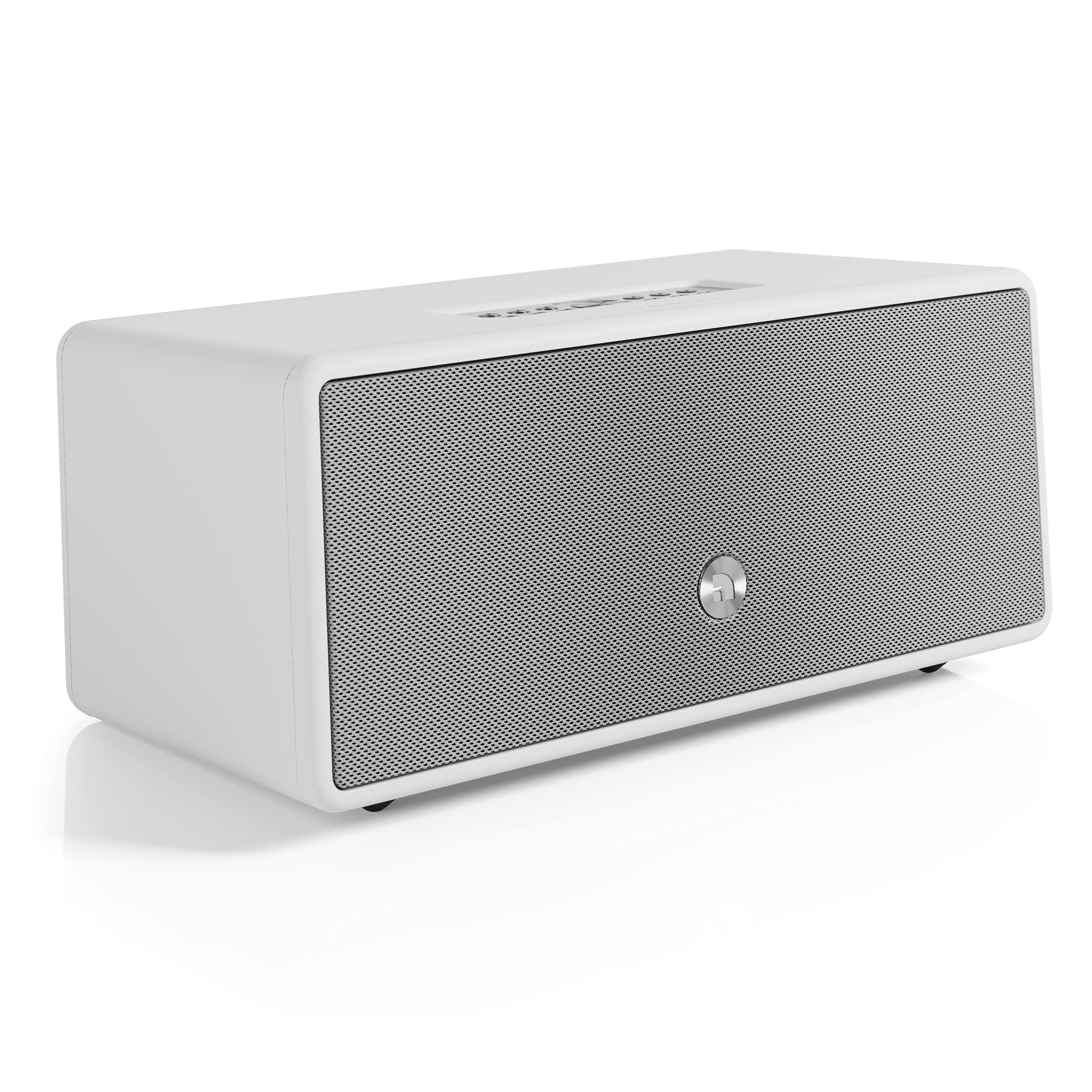 Audio Pro DRUMFIRE D-2 MKII Wireless Speaker - Premium Hi-Fi Multiroom Bluetooth Speaker with RCA & Dual-Band WiFi (2.4GHz/5GHz), Built-in Chromecast, AirPlay2 & Spotify Connect - White | Perfect for Home Theater, Parties & Outdoor Entertainment