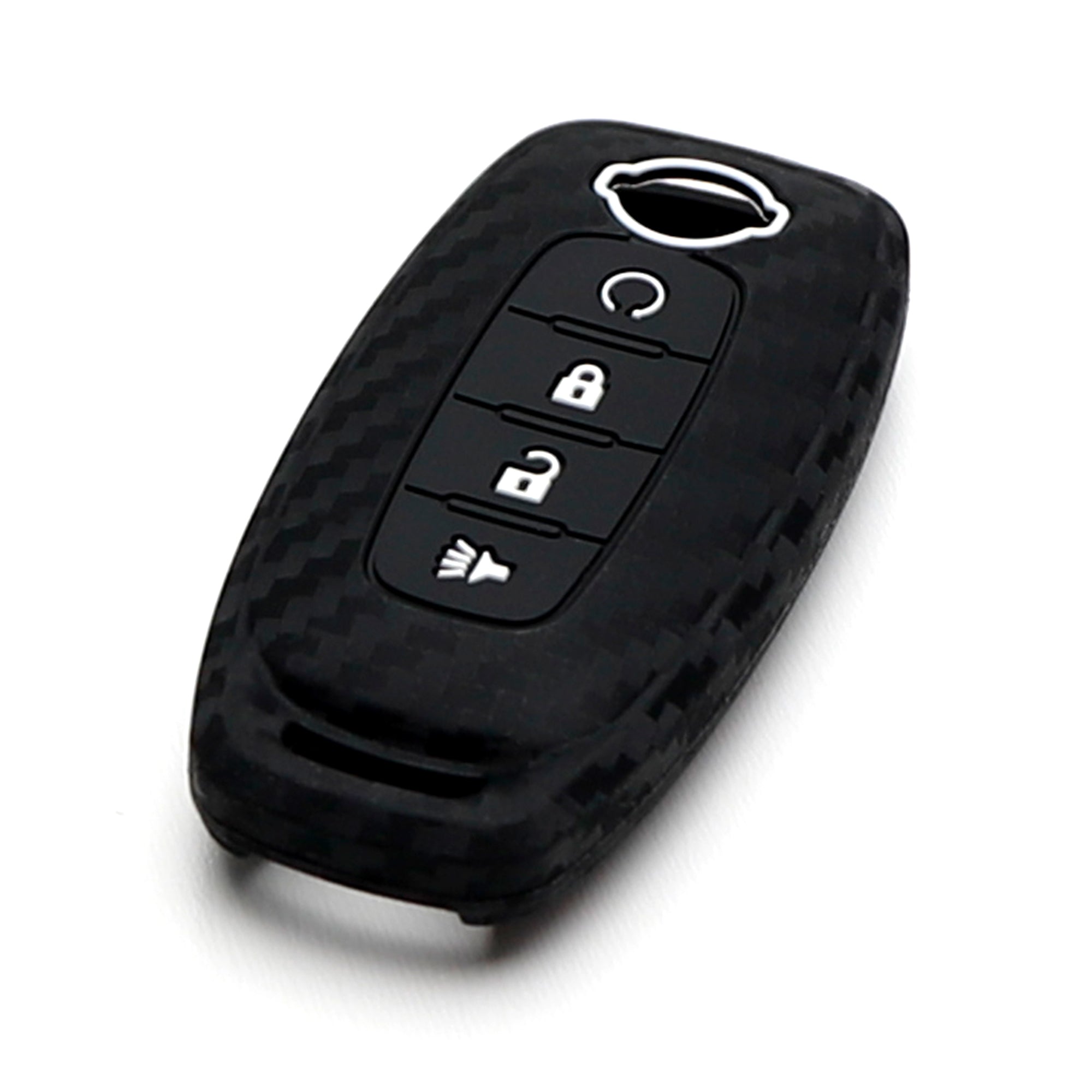 Premium Carbon Fiber Pattern Silicone Key Fob Cover for 2022+ Nissan Rogue & Pathfinder 4B - Anti-Slip, Shockproof Protection (Perfect for Daily Use, Travel & Outdoor Adventures)