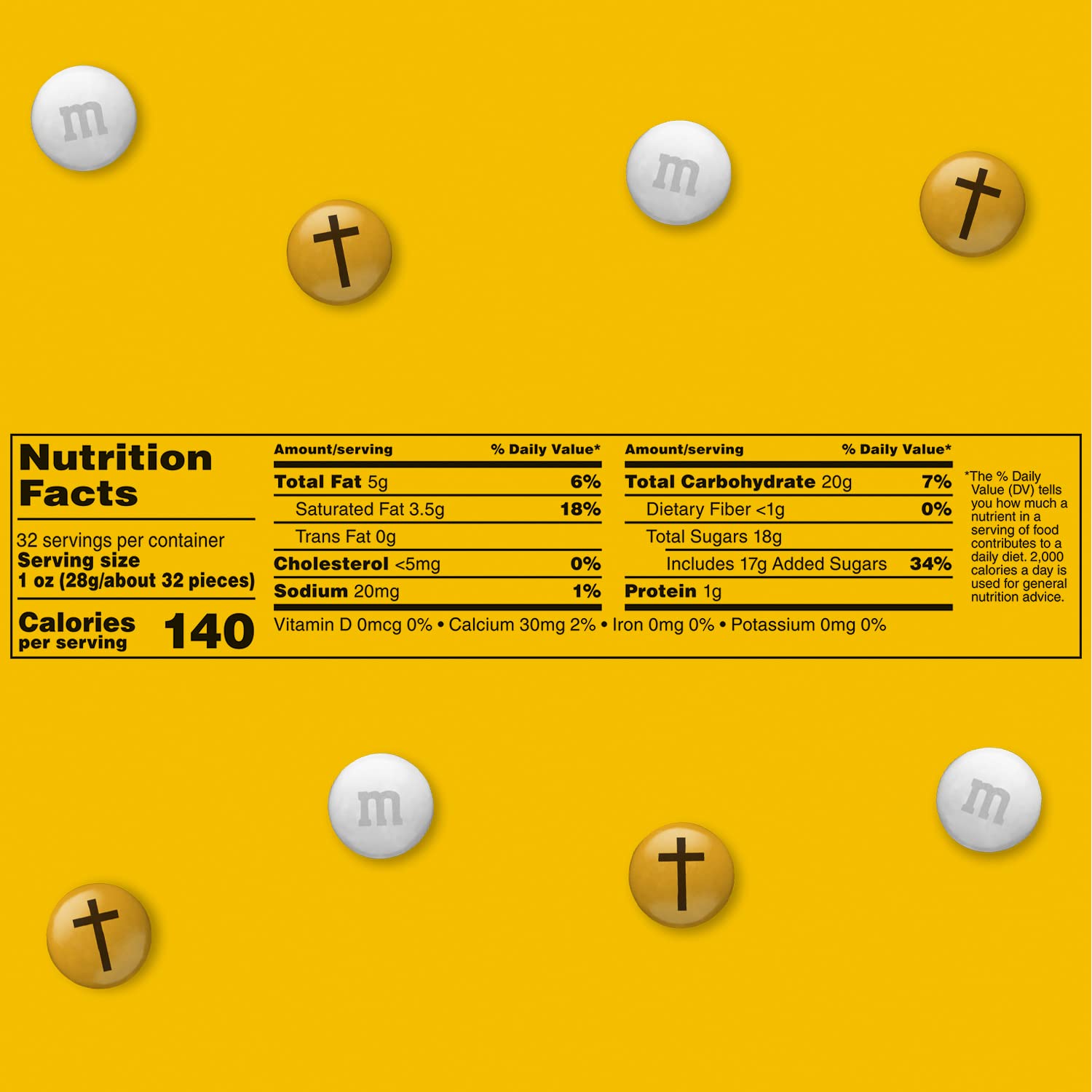 5lb Bulk M&M's Milk Chocolate Candy with Printed Cross Clipart - Perfect for Baptism, Christening Gifts, First Communion, Confirmation Party Favors & Decorations | Religious Ceremony Treats for Church Events & Christian Celebrations